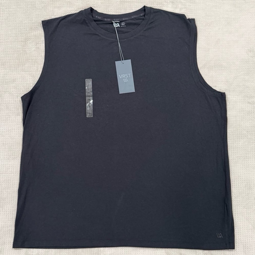 VRST Essential Muscle Tank Men's XXL Black Sleeveless Training Top‎
